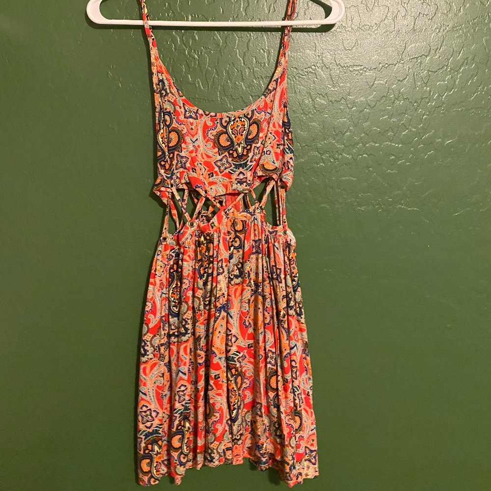 Multicolor patterned dress (M)